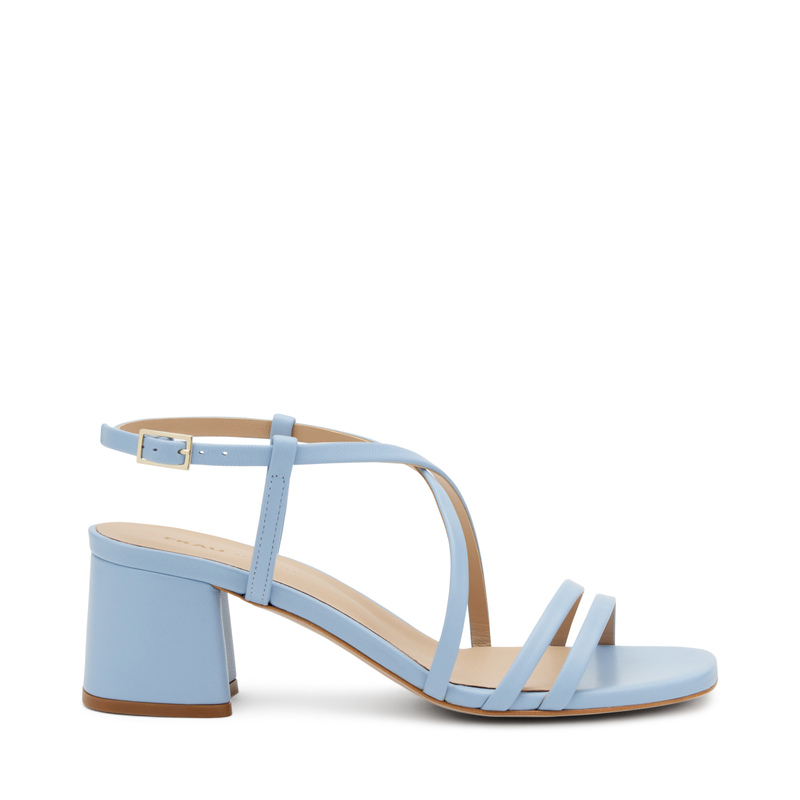 Leather sandals with mini-straps - Woman's Shoes | Frau Shoes | Official Online Shop