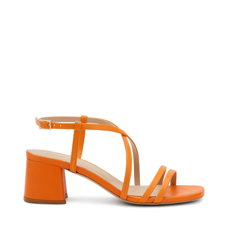 Leather sandals with mini-straps - Woman's Shoes | Frau Shoes | Official Online Shop
