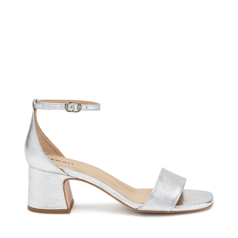Heeled foiled leather sandals - Sandals | Frau Shoes | Official Online Shop