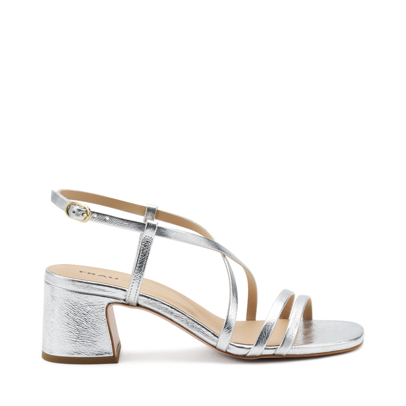 Sandale mit schmalen Riemchen aus laminiertem Leder - Metal Trend | Frau Shoes | Official Online Shop