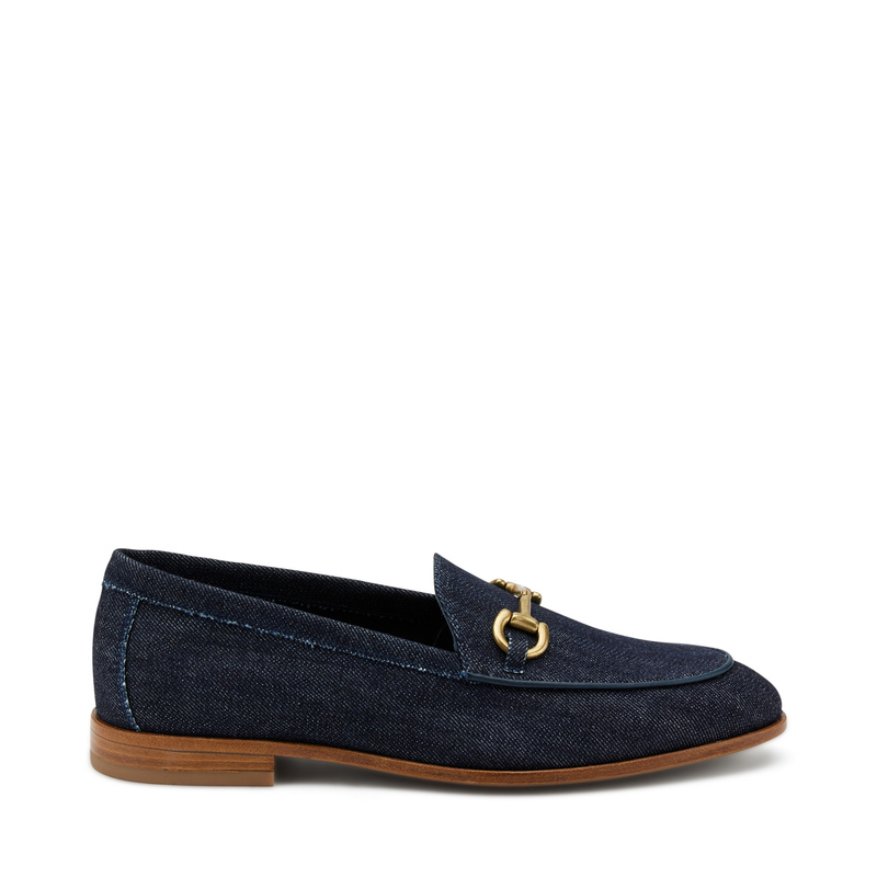 Denim loafers with clasp detail - Denim Trend | Frau Shoes | Official Online Shop