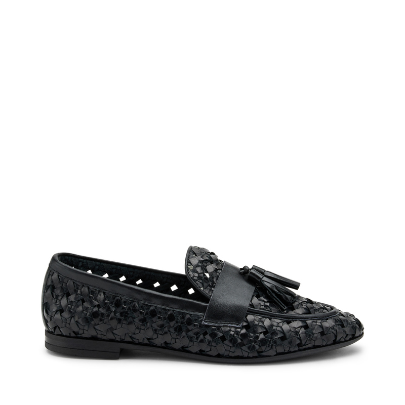 Woven leather loafers with tassel detail - carosello 3 | Frau Shoes | Official Online Shop