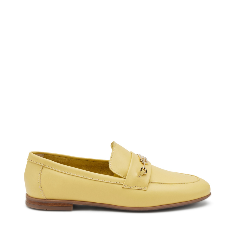 Leather loafers with brand logo - Loafers & Sabot | Frau Shoes | Official Online Shop