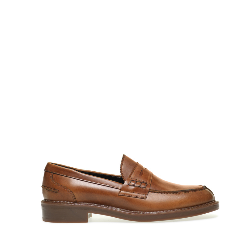 Colour-block leather varsity-style loafers | Frau Shoes | Official Online Shop