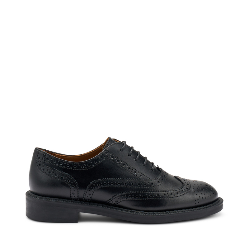 Leather lace-up shoes with wing-tip detail | Frau Shoes | Official Online Shop