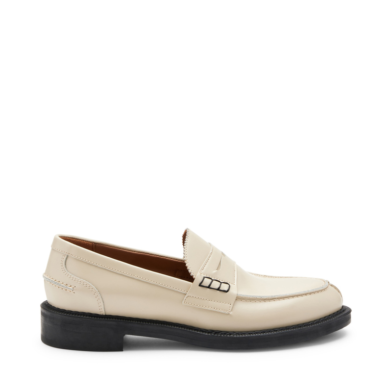 College-Mokassin aus halbglänzendem Leder | Frau Shoes | Official Online Shop