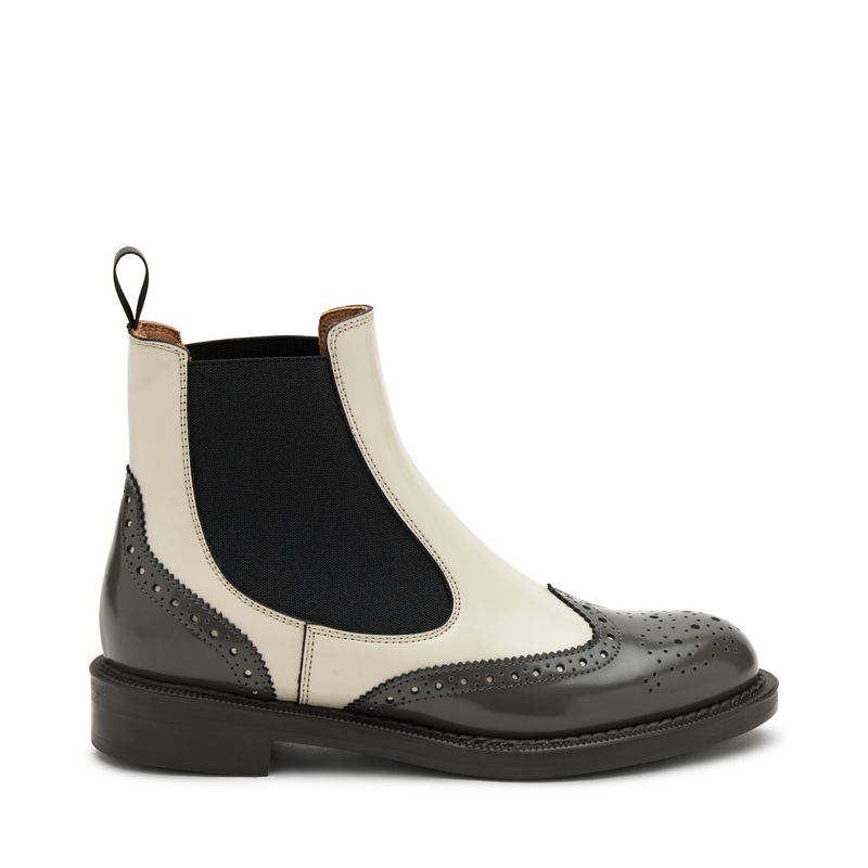Two-tone brushed leather Chelsea boots - Color Block | Frau Shoes | Official Online Shop