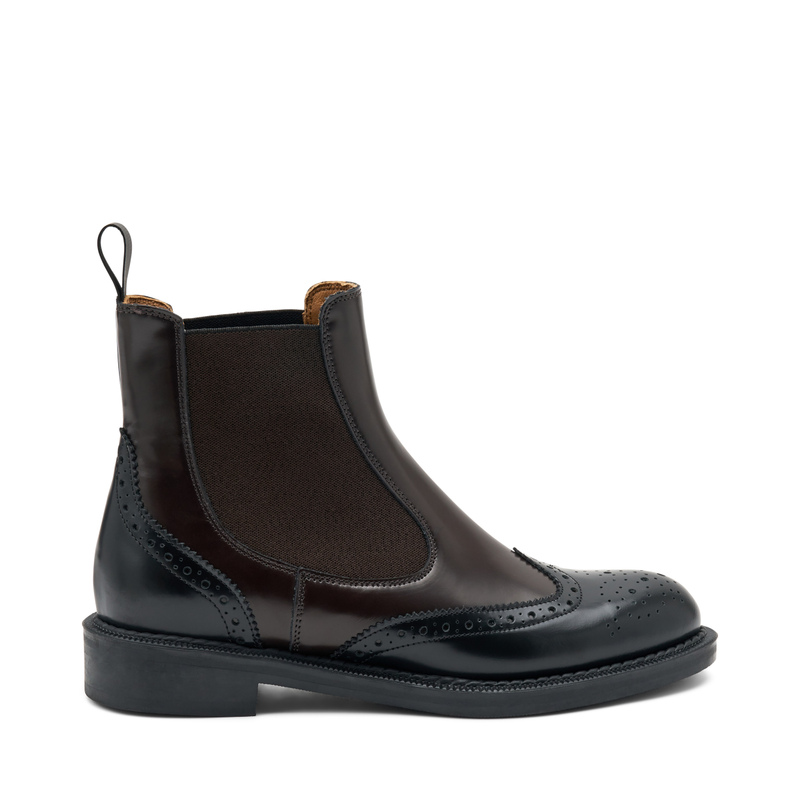 Two-tone brushed leather Chelsea boots | Frau Shoes | Official Online Shop