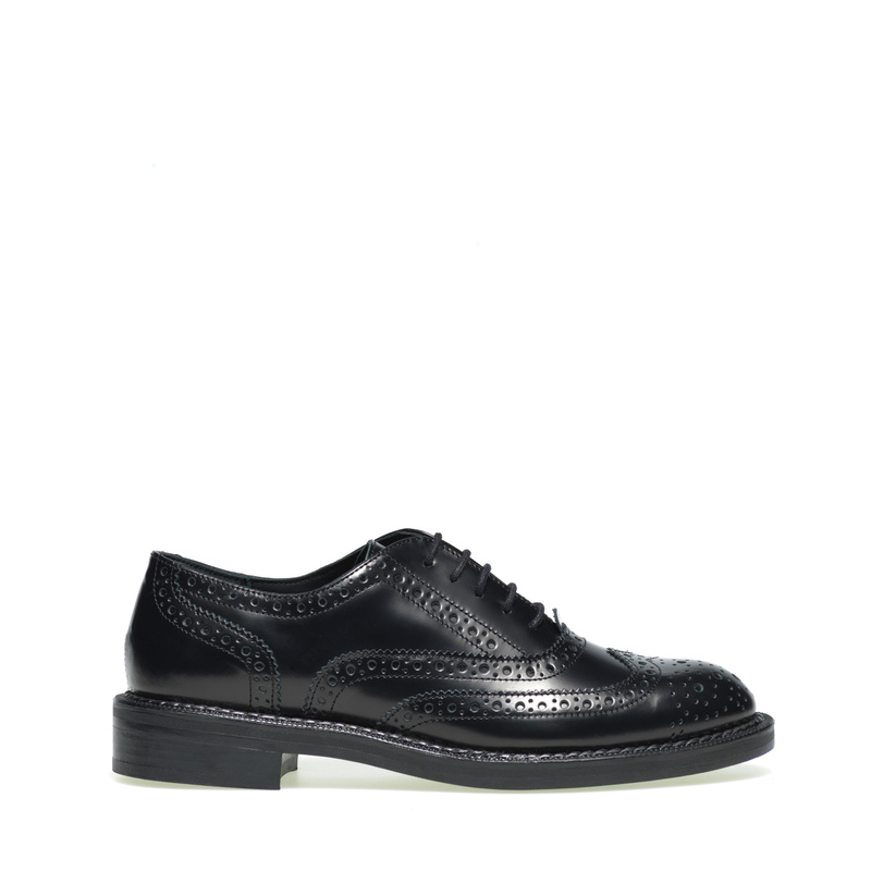 Semi-glossy leather British Oxfords - Loafers and Lace-up | Frau Shoes | Official Online Shop