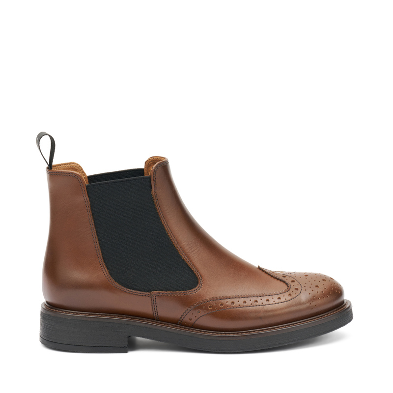 Beatles a coda di rondine in pelle con finish spazzolato | Frau Shoes | Official Online Shop