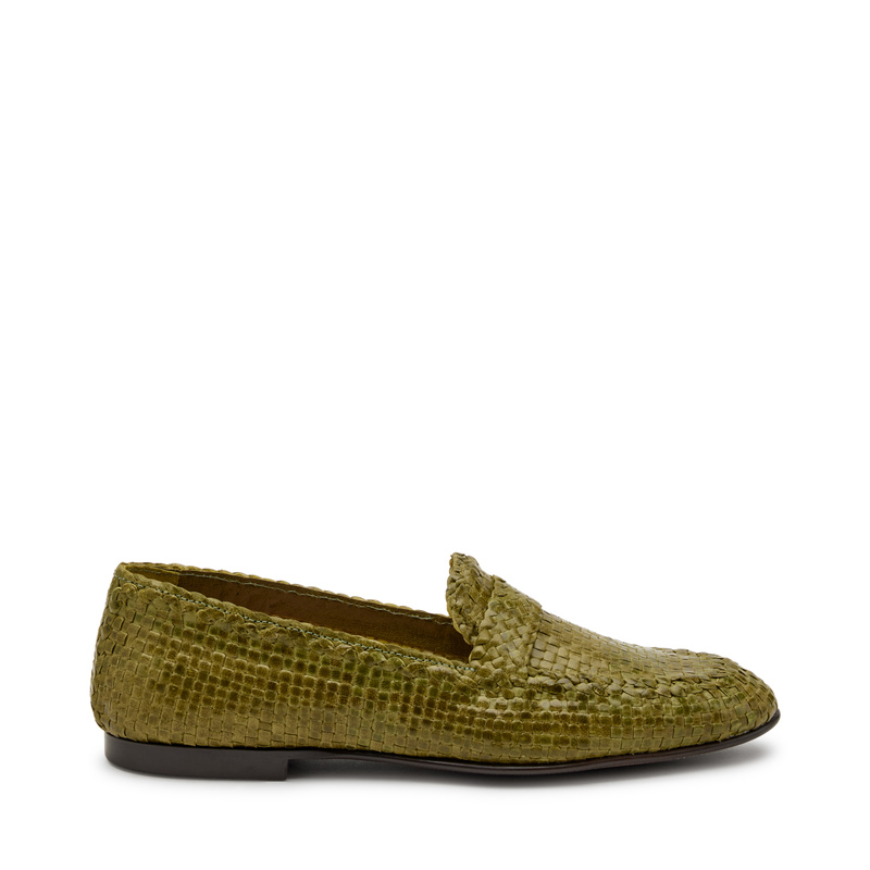 Woven leather saddle loafers - Loafers & Sabot | Frau Shoes | Official Online Shop