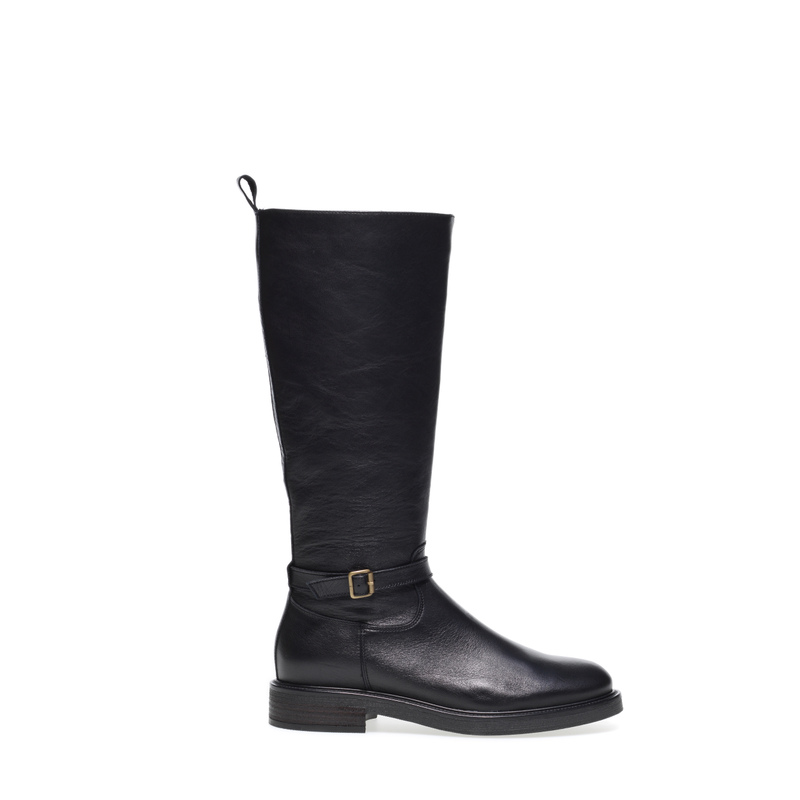 Leather boots with strap detail - Boots | Frau Shoes | Official Online Shop
