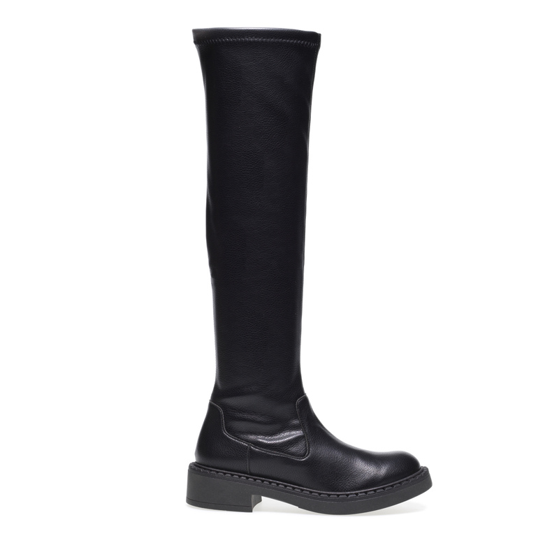 Stretchy thigh-high boots with chunky sole - Boots | Frau Shoes | Official Online Shop