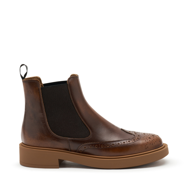 Colour-block Chelsea boots with wing-tip detail | Frau Shoes | Official Online Shop