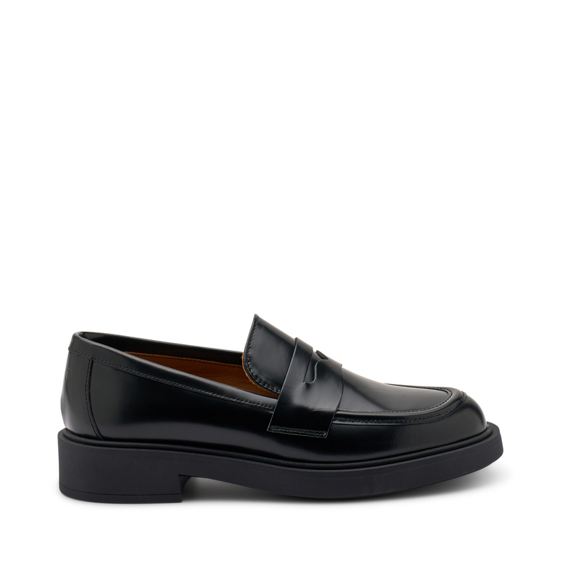 Dreifarbiger Mokassin aus gebürstetem Leder | Frau Shoes | Official Online Shop