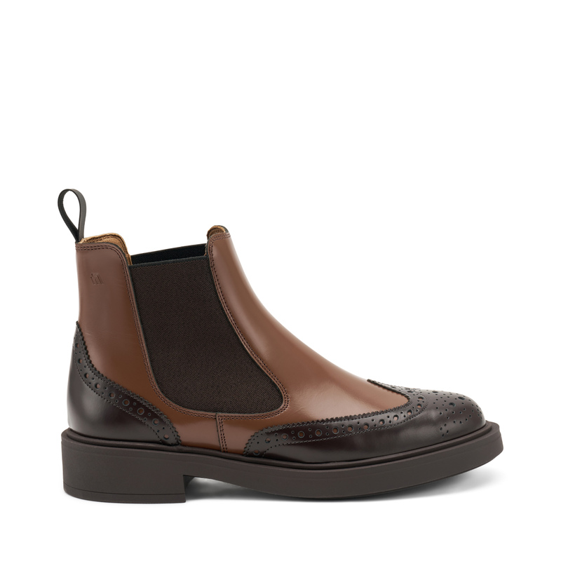 Two-tone Chelsea boots with wing-tip detail | Frau Shoes | Official Online Shop