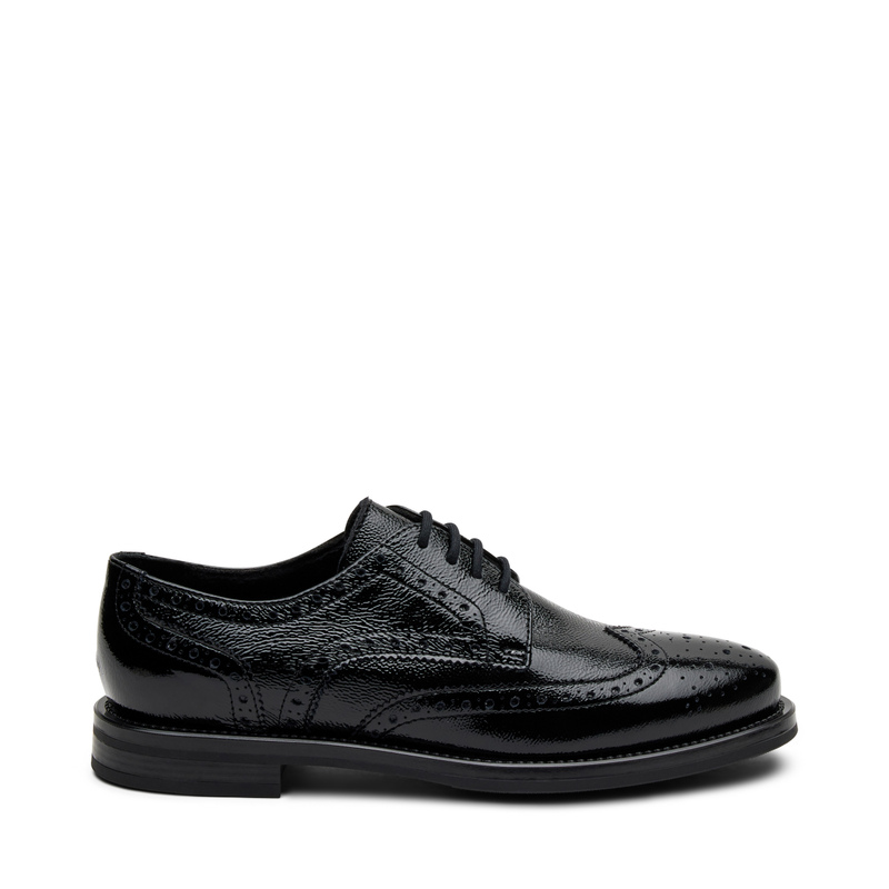 Patent leather Derby shoes with wing-tip detail | Frau Shoes | Official Online Shop