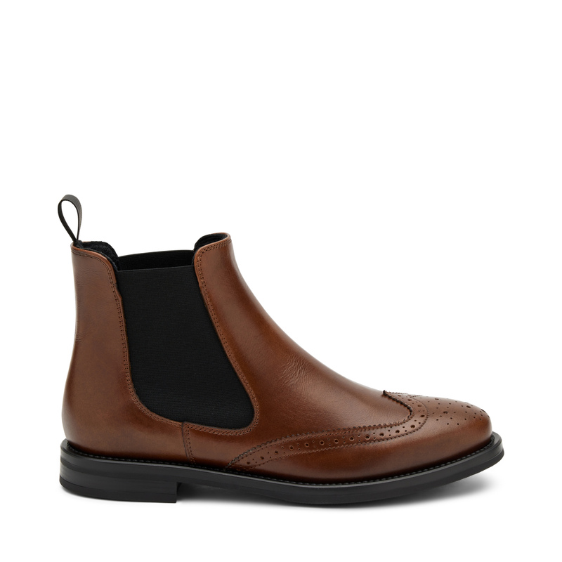 Brogue Chelsea boots with shaded finish - beatles | Frau Shoes | Official Online Shop