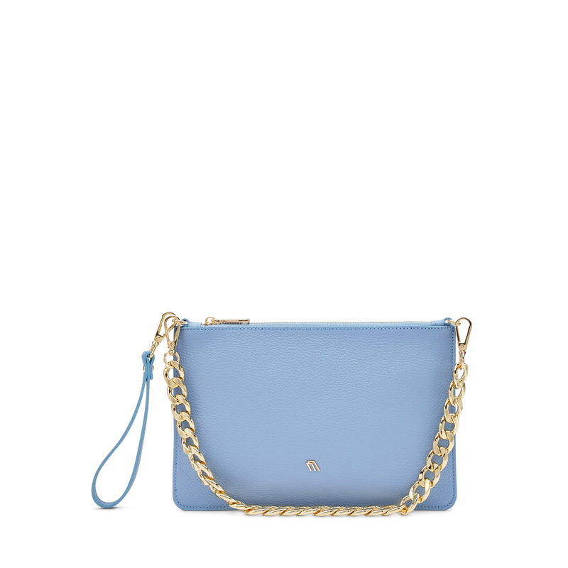 Leather clutch with chain - Denim Trend | Frau Shoes | Official Online Shop