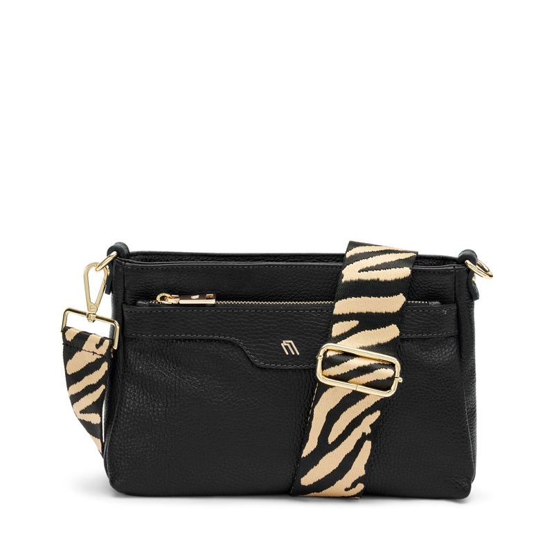 Multi-task leather bag with animal-print strap | Frau Shoes | Official Online Shop