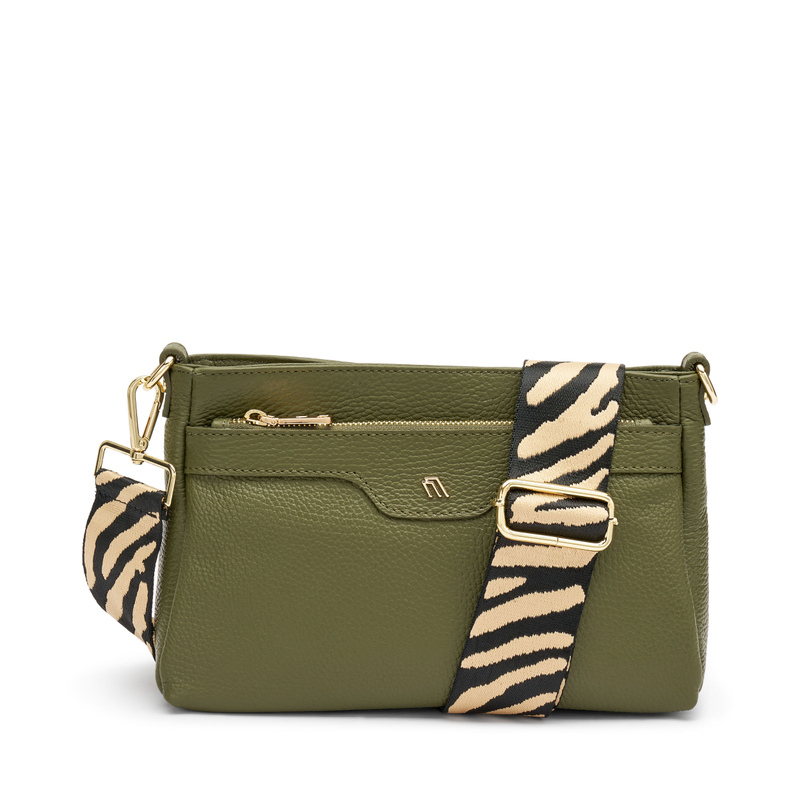 Multi-task leather bag with animal-print strap | Frau Shoes | Official Online Shop