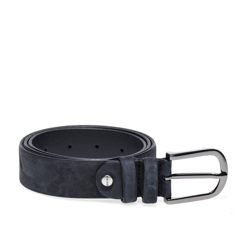 Nubuck leather belt with round buckle - Belts | Frau Shoes | Official Online Shop