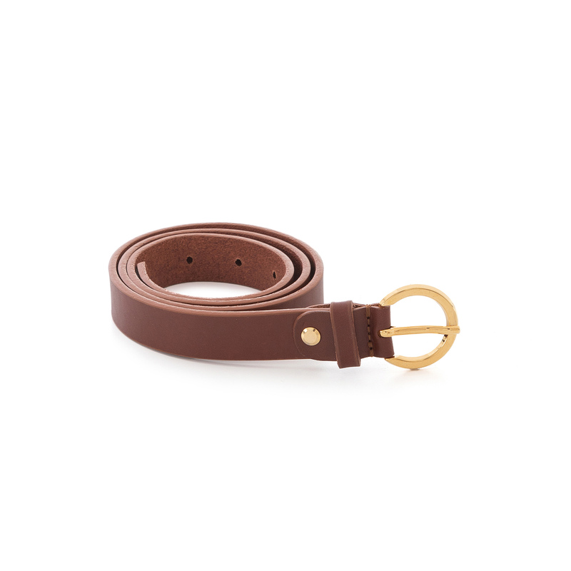 Leather belt with round buckle - Bags, Belts & Wallets | Frau Shoes | Official Online Shop