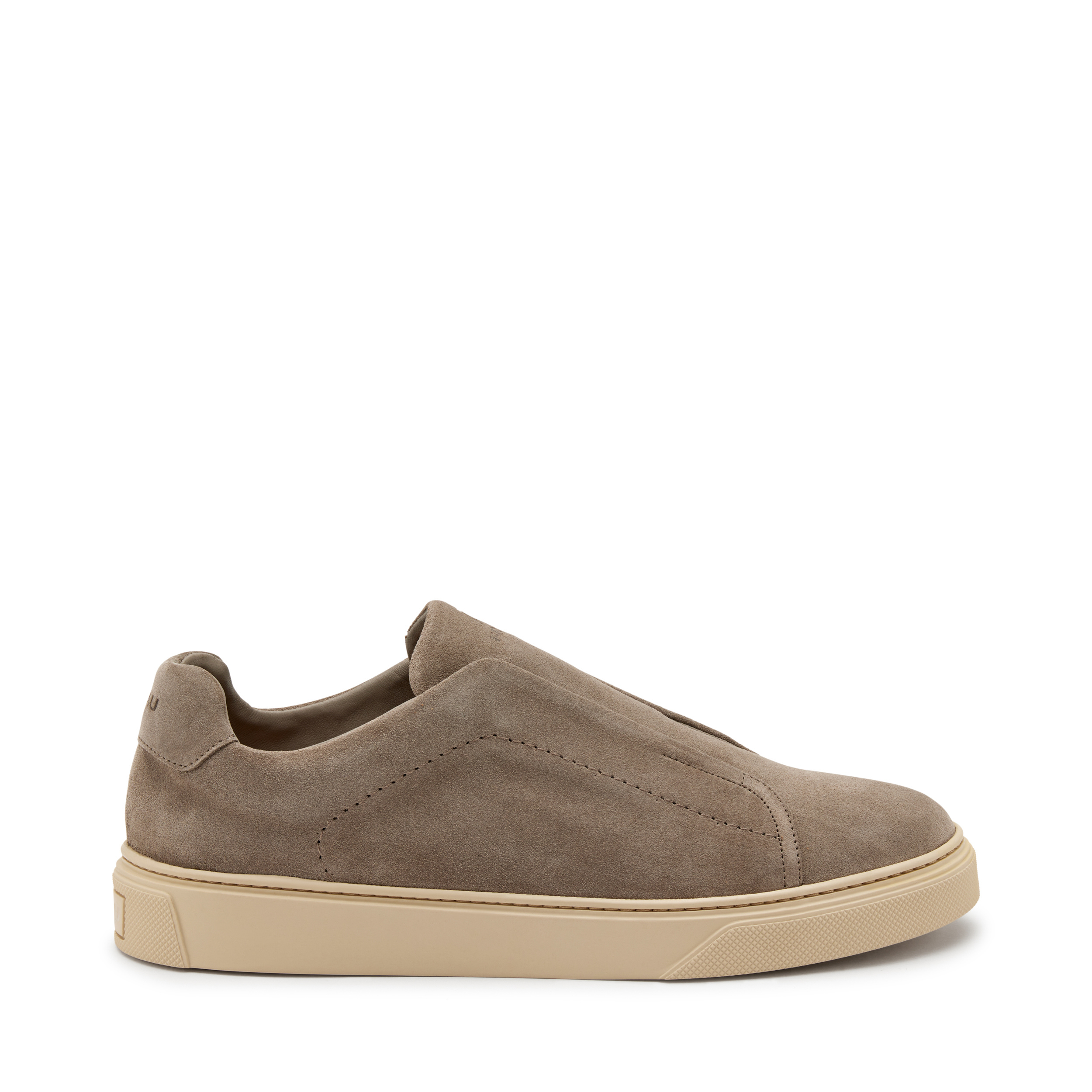 Urban suede slip-ons, Col. Sand | Frau