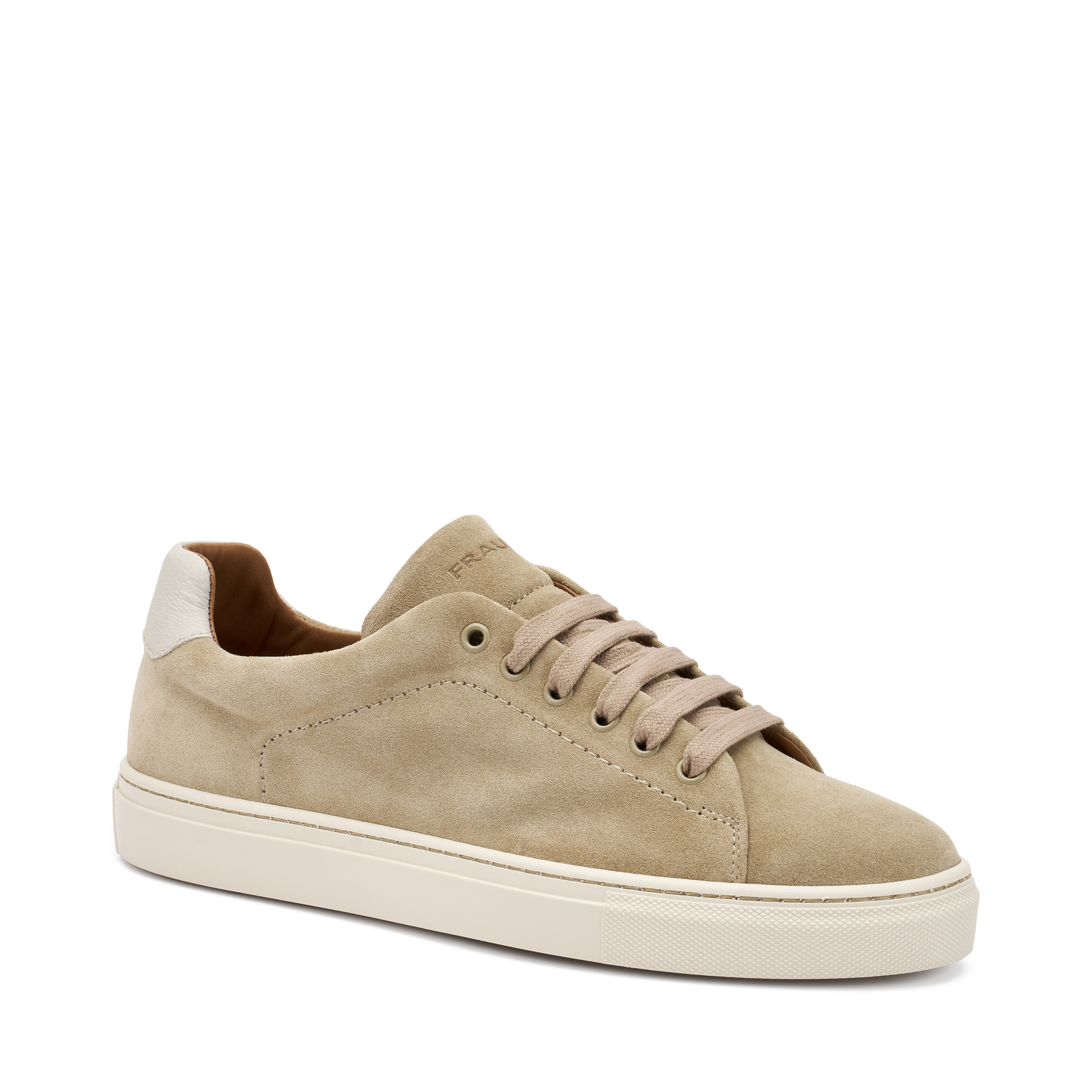 【関税込み】Sneakers in pelle scamosciata con stampa logo Sneakers in pelle bianca con inserti in pelle scamosciata