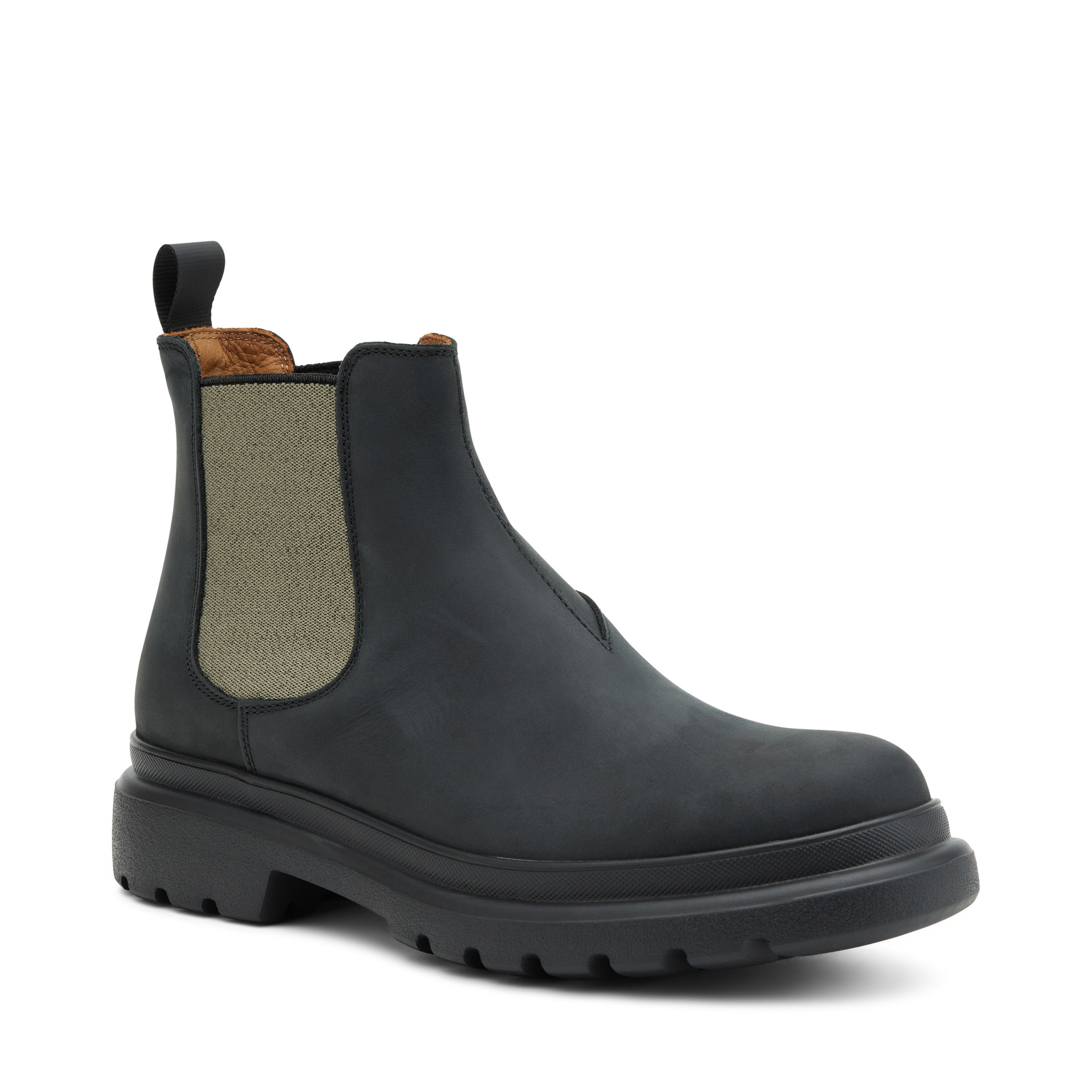 Nubuck Chelsea boots with EVA sole Col. BLACKmilitary Frau