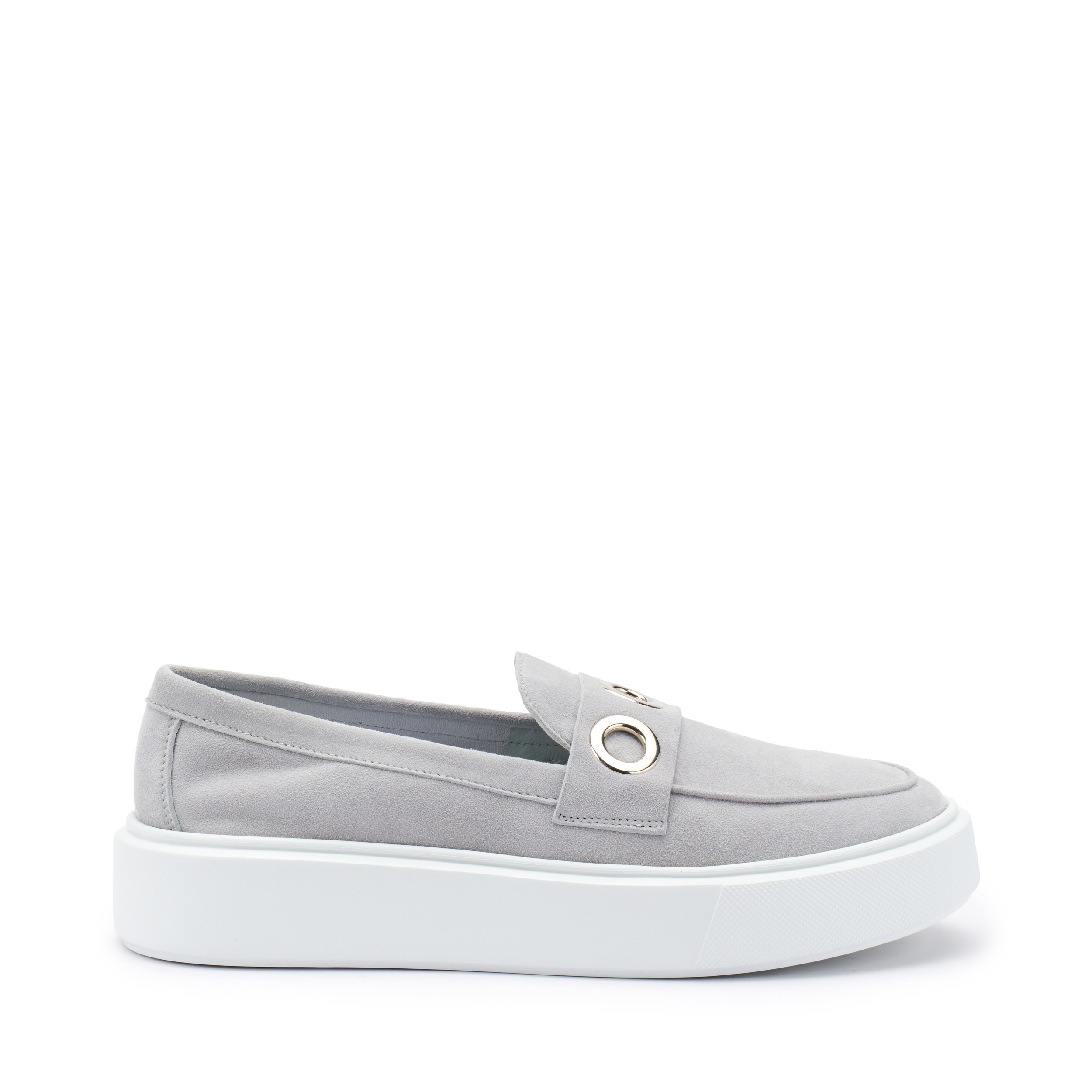 BORN Uomo – Mocassini Slip-on Nigel In Camoscio Grigio, Taglia 44.5 EU - 5