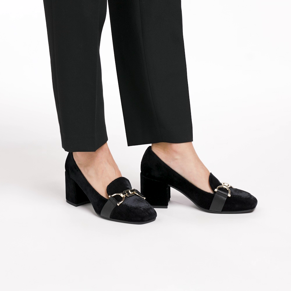 Heeled velvet loafers - Frau Shoes | Official Online Shop