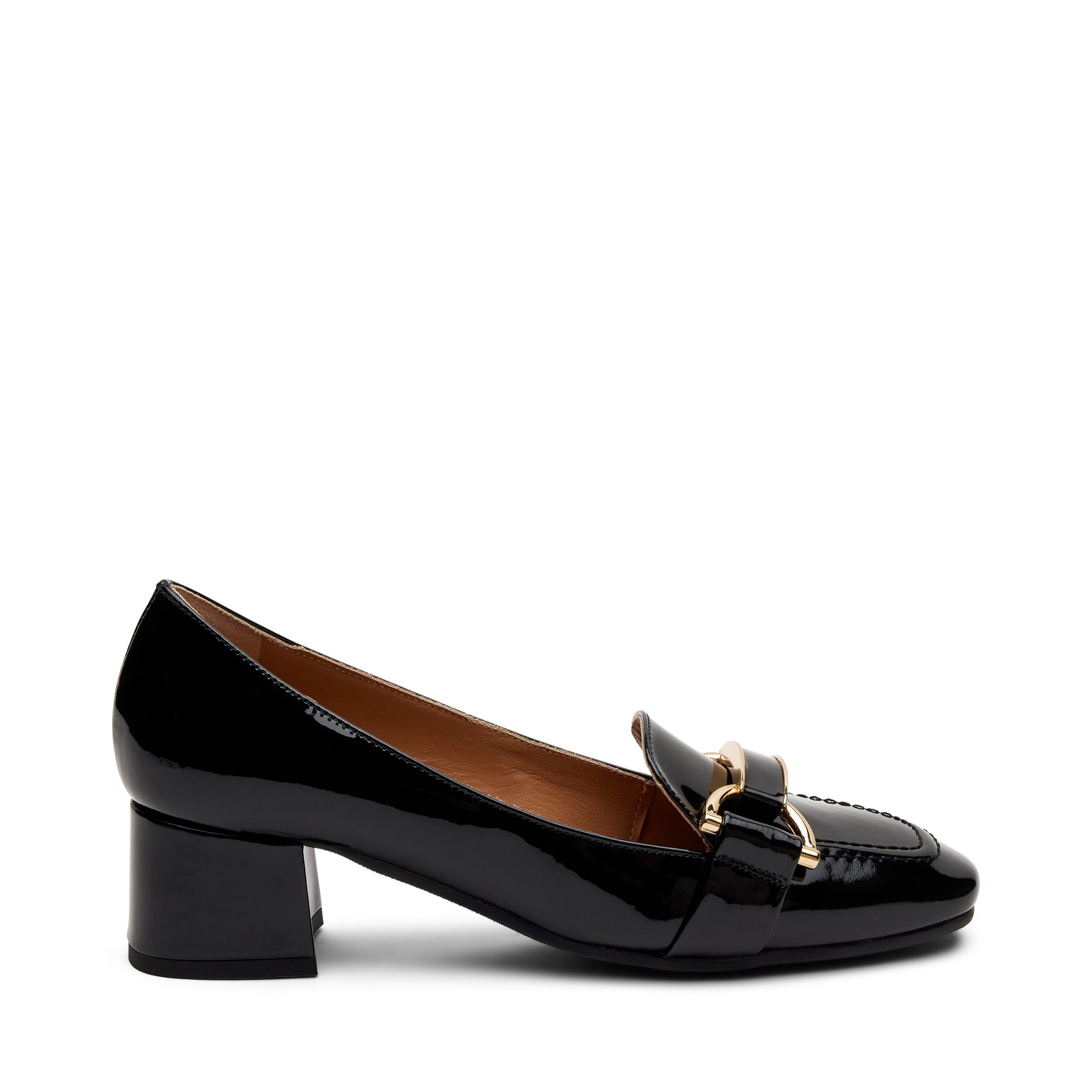 Patent deals heeled loafers