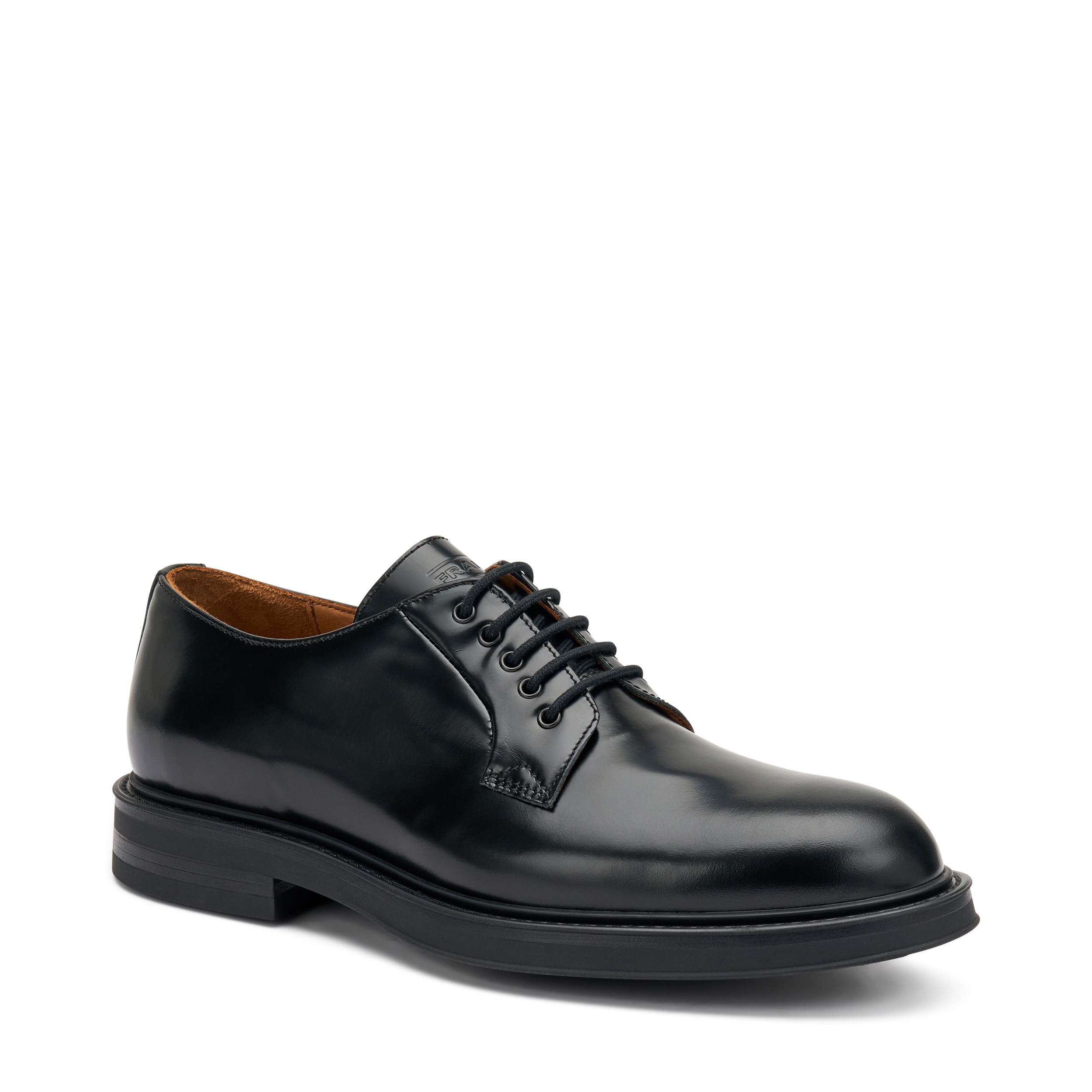 Polished leather lace-ups, Col. Black | Frau