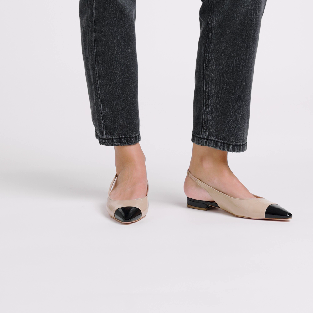 Slingback in vernice con dettagli a contrasto - Frau Shoes | Official Online Shop