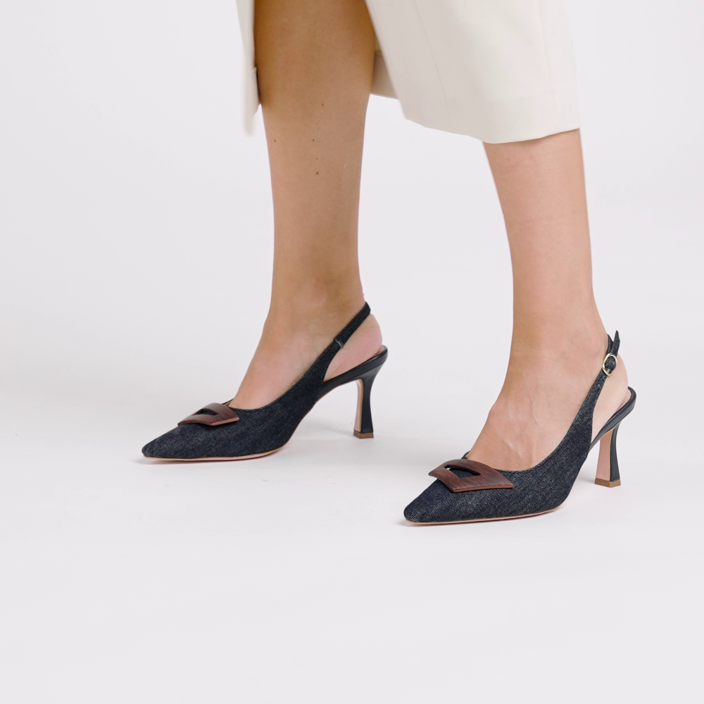Slingback in denim tacco alto - Frau Shoes | Official Online Shop