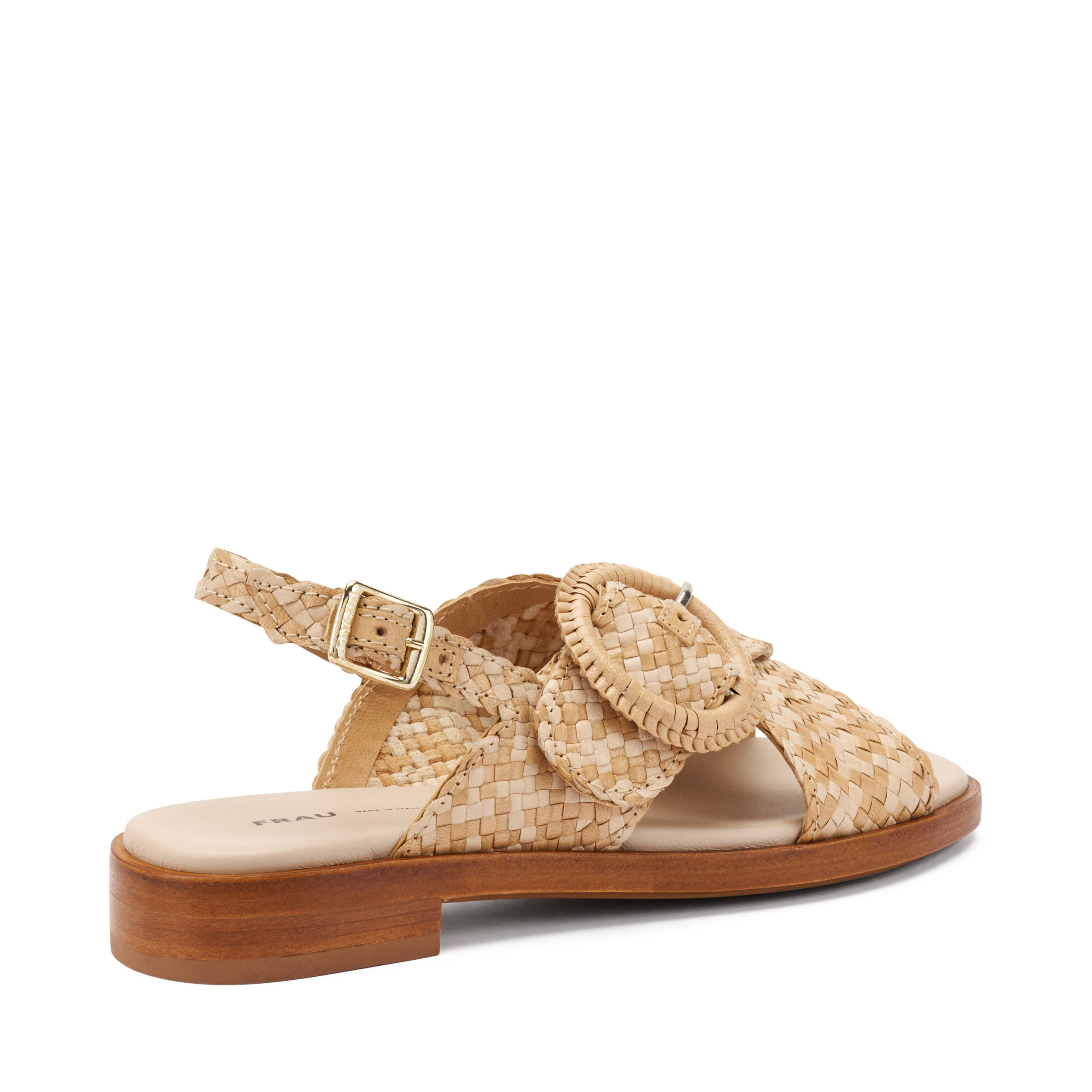 Woven sandals, Beige Frau