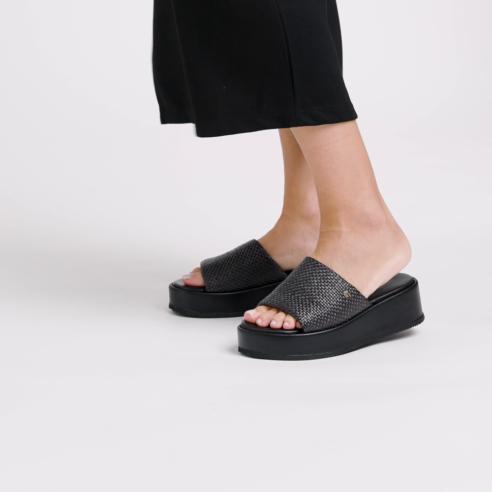 Raffia flatform sliders - Frau Shoes | Official Online Shop