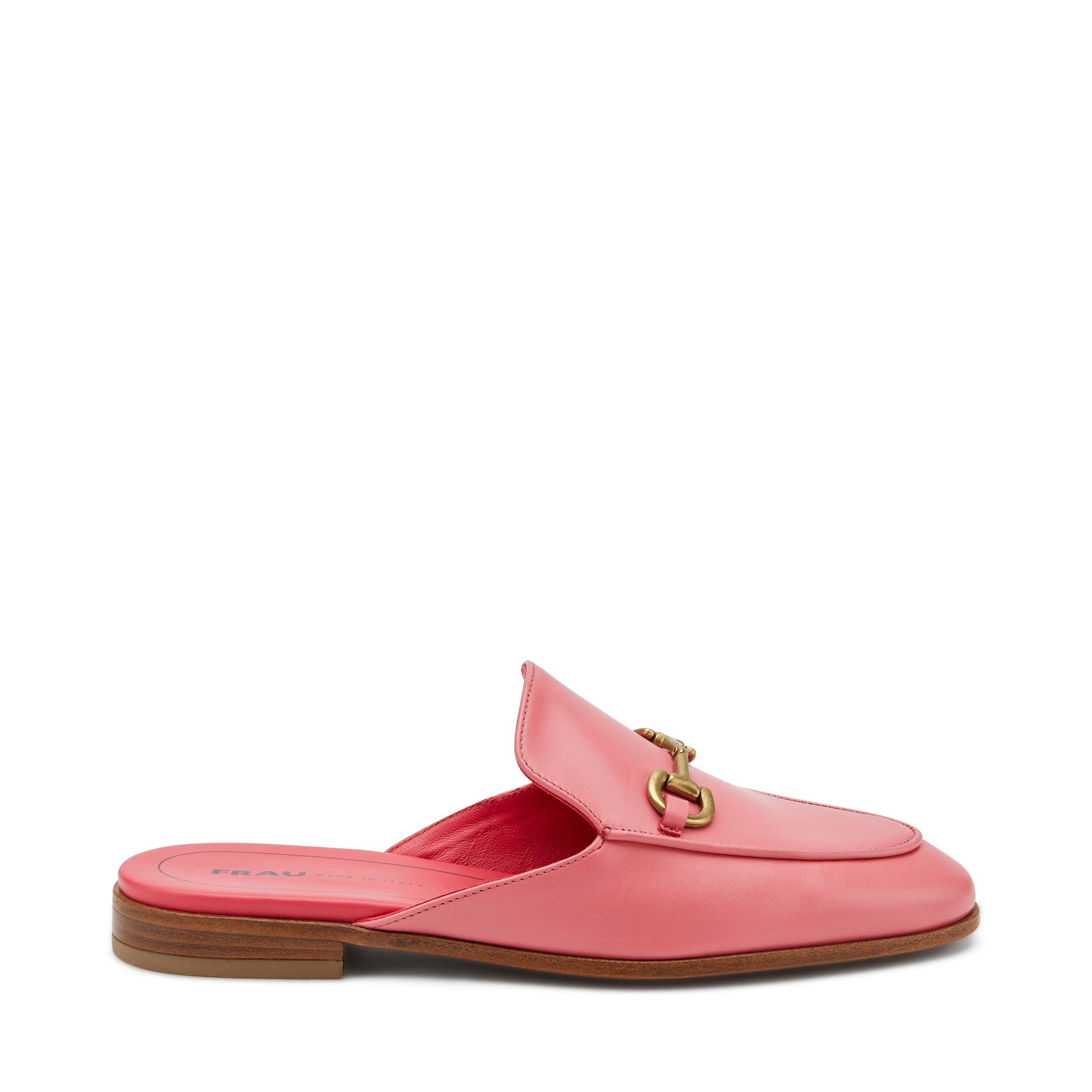 Leather mules with clasp detail Col. Pink Frau