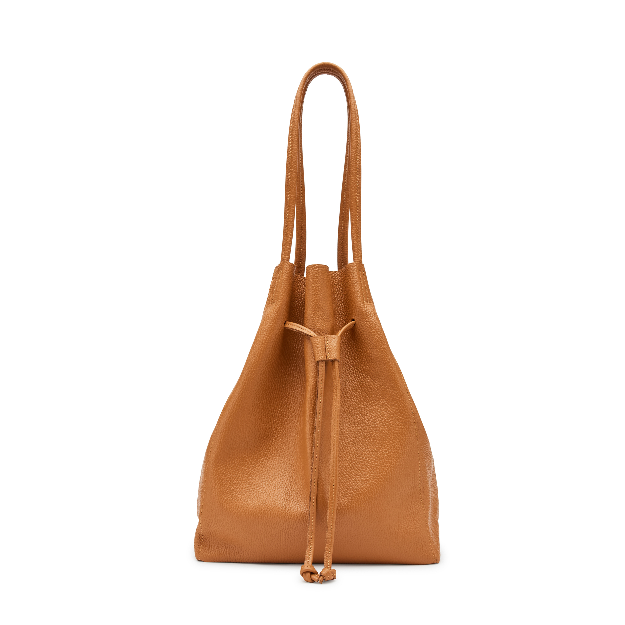 Real leather bucket bag hot sale