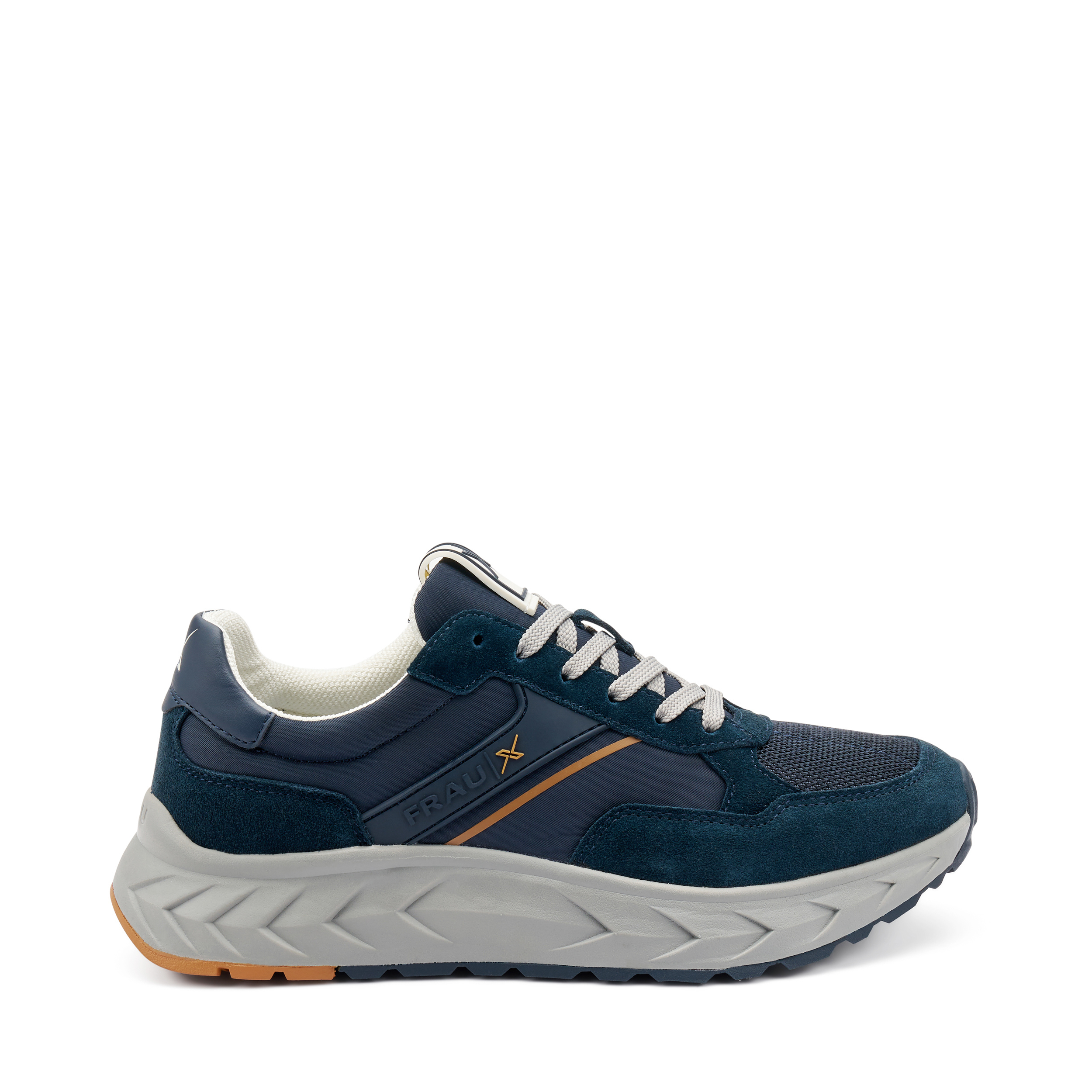Flexus Leather and Canvas Sneakers for Women with Contrast Color Detail